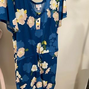 Blue Floral S Xanthe Short Romper